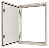 3-Stufen UP-FR-T�rrahmen mit Stahlt�r mit Drehriegel,grau