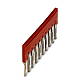 Steckbr�cke 10polig rot, Rasterma�:�8,2mm