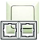 Legrand Rahmen 2-fach Creo mandelwei 776 002
