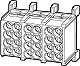 Hauptleitungklemme Fingersicher 400V 4pol. 4x25mm�rm/4x16