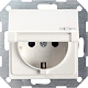 GIRA 441427 SCHUKO-Steckd. KD + SH System 55 Reinwei� matt