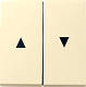 GIRA 029401 Wippe, 2fach, mit Symbol Auf/Ab - creamwei� gl�nzend