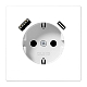 SCHUKO-Steckdose mit USB Typ AC