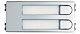 Fermax F7368 Skyline Tastenmodul 2 Einfachtaster, VDS, silber/chrom,Gr. V