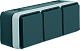 W.1 SSD 3fach waagrecht grau/lichtgrau matt Hager WNC143
