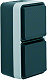 W.1 SSD 2fach senkrecht grau/lichtgrau matt Hager WNC176