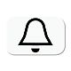 Tastersymbol mit Symbol Klingel alpinwei� - balance�SI / Ref