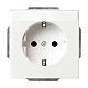 SCHUKO Steckdosen-Einsatz mitBeschriftungsfeld studiowei� -