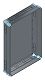Putzwanne m. R�ckwand, komplett au�en B996xH1403xT245mm