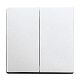 Wippe 2-fach f�r Serienschalter alusilber - Plattform 63