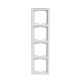 Abdeckrahmen mit Sichtfenstersenkrecht 4-fach studiowei� -