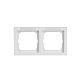 Abdeckrahmen mit Sichtfensterwaagerecht 2-fach studiowei� -