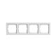 Abdeckrahmen mit Sichtfensterwaagerecht 4-fach studiowei� -