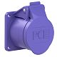 CEE-Anbausteckdose gerade 55x55mm 32A 2p 24VAC 50/60Hz IP44 10 St�ck
