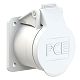 CEE-Anbausteckdose gerade 55x55mm 32A 3p 24/42VDC IP44/IP54