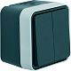 W.1 IP55 Serientaster mit Schlie�erkontakte grau/lichtgrau matt