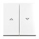 Wippe mit Aufdruck Pfeile f�r Jalousie 2-fach alpinwei� - balance SI