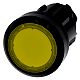Drucktaster, beleuchtet, 22mm,rund, Kunststoff, gelb, Druck