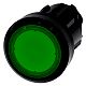 Drucktaster, beleuchtet, 22mm,rund, Kunststoff, gr�n, Druck
