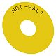 Unterlegschild rund, f�r Not-Halt-Pilzdrucktaster, gelb, Au�