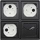 AP-Geh�use 2x 2f System 106 Verkehrswei�(lack.)