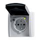 FI-Schukomat SCHUKO SteckdoseSafety+ 16 A grau - ocean