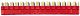 Verbindungsbr�cke, rot, f�r A1-/A2-Klemmen, 16 Fassungen Typ