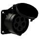 CEE-Anbausteckdose gerade (70x70mm) 16A 5p 6h IP44/IP54 sch