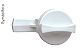 Kunststoff-Drehriegel 3teiligf�r UP-und AP-T�ren