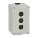 Leergeh�use XAP, Metall, grau,f�r 3x22mm, 80x130x77, M20