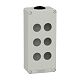 Leergeh�use XAP, Metall, grau,f�r 6x22mm, 80x175x51,5, M25