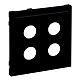 SEANO Abdeckung Lautsprecher 2-fach mit 4 mm-Buchse, Farbe: