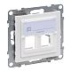 SEANO 2-fach Adapter f�r Key-Stone Datendosen, Farbe: Ultraw