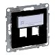 SEANO 2-fach Adapter f�r Key-Stone Datendosen, Farbe: Schwar