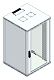 B�ro-Wandgeh�use 21HE, 600x1016x600mm, RAL 7035