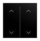 Abdeckung f�r Keypad 2-fach mit Symbol Pfeile schwarz matt -