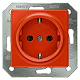 DELTA i-system, orange (ZSV) Schuko-Steckdose 10/16A 250V Mi