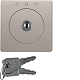 Q.x Zentralst�ck f�r Jalousie-Schl�sselschalter alu samt
