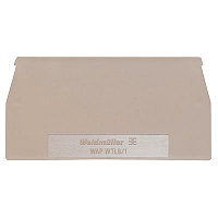 Abschlussplatte (Klemmen), 65x1.5mm, dunkelbeige