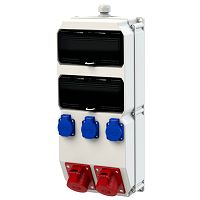 Verteilerkombination CEE + Steckdosen Strobl BV 2x16/5 3xSSD M25oBVu HKL Pc PC ELECTRIC 9025089