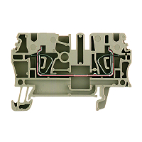 Durchgangs-Reihenklemme, Zugfederanschluss, 2.5mm, 800, 24A