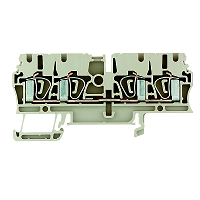 Durchgangs-Reihenklemme, Zugfederanschluss, 2.5mm, 800V, 24