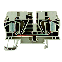 Durchgangs-Reihenklemme, Zugfederanschluss, 6mm, 800V, 41A,