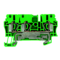 Schutzleiter-Reihenklemme, Zugfederanschluss, 2.5mm, 800V,