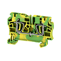 Schutzleiter-Reihenklemme, Zugfederanschluss, 4mm, 800V, gr