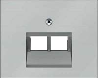 K.5 Zentralstck fr Datendose, 2fach, estahl BERKER 14097004