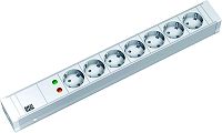 19'' 1,5HE 7xSchuko ws 1xSS Strom 2,0m Schuko