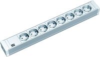 19'' Steckdosenleiste 1,5HE 8f. Kunststoff RAL7035