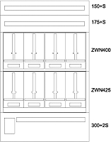 Unterputz-Zaehlerverteiler OOE, S BP-U-3S-EN-1000/15-8Z