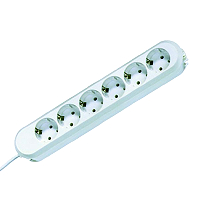 SMART 6xSchuko wei Strom 3,0mSchuko